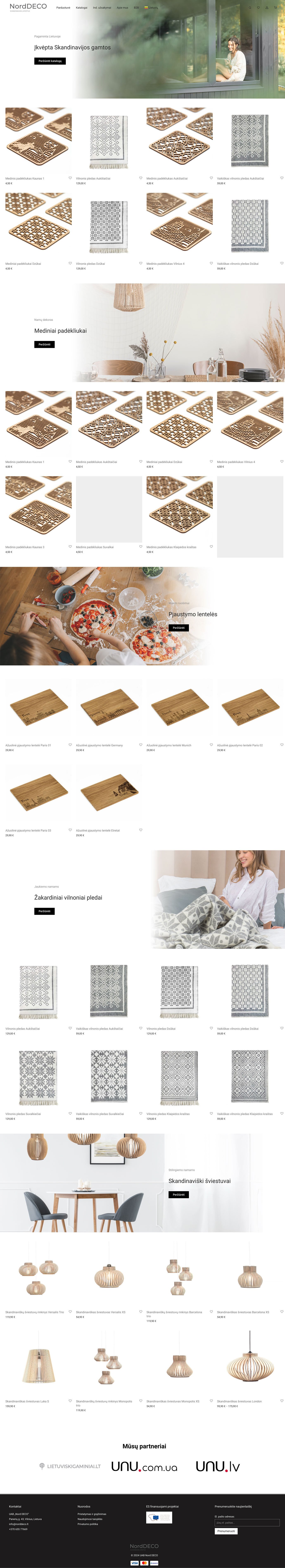 Kliento Internetinė Svetainė Internetinė Parduotuvė nordDECO.lt