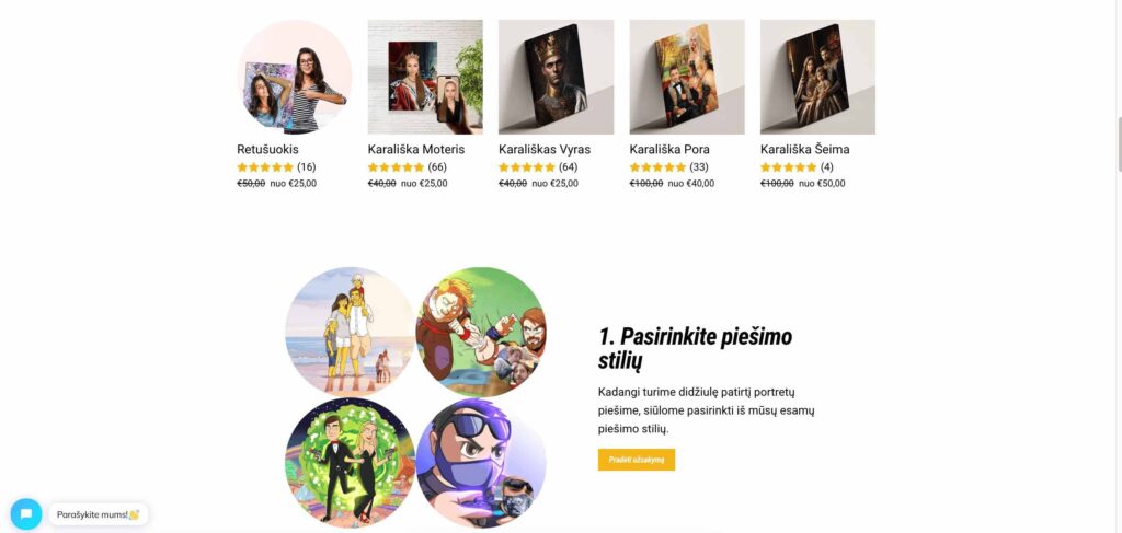 shopify parduotuve lietuva kurimas