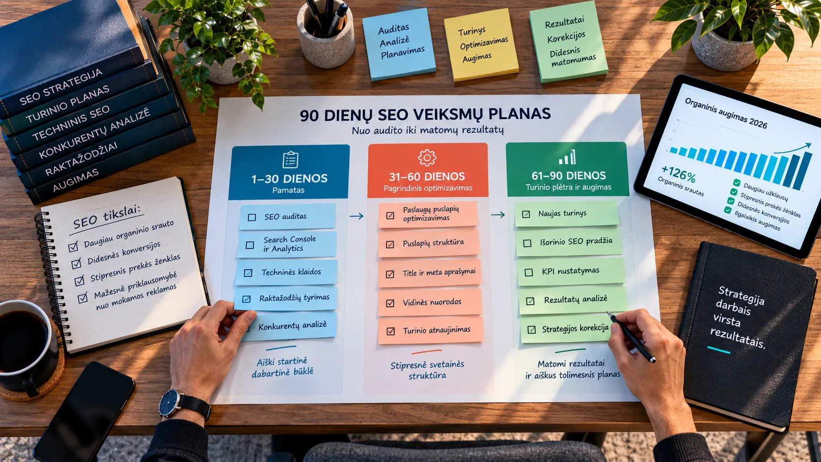 90 dienų SEO strategijos veiksmų planas