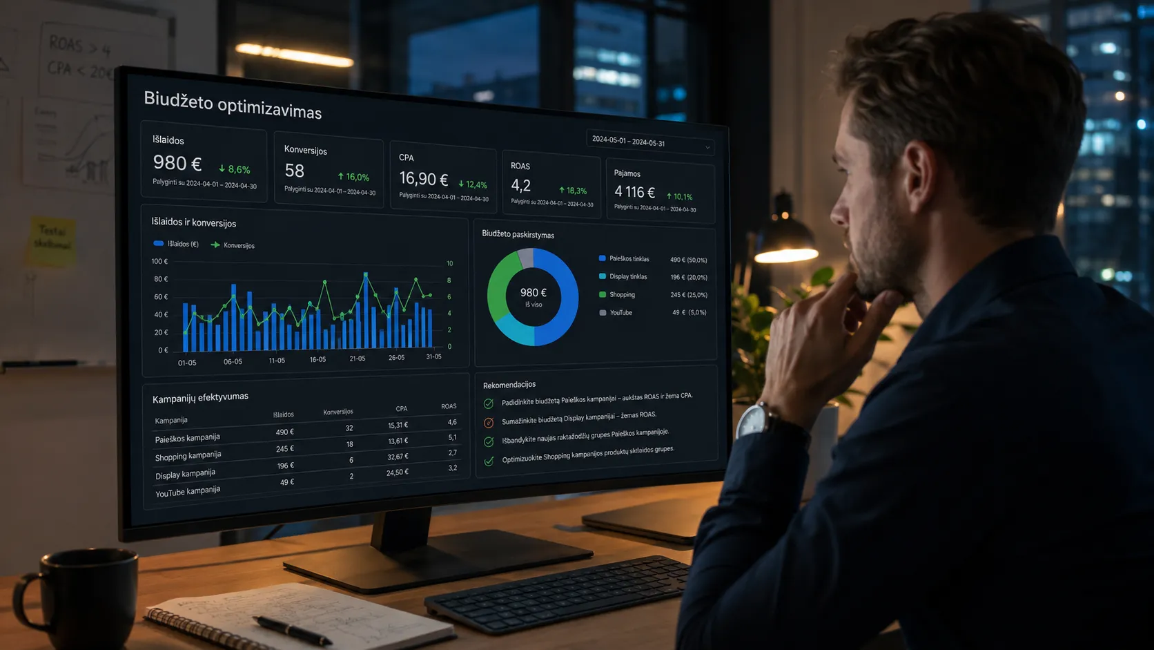 Google Ads reklamos biudžeto optimizavimas