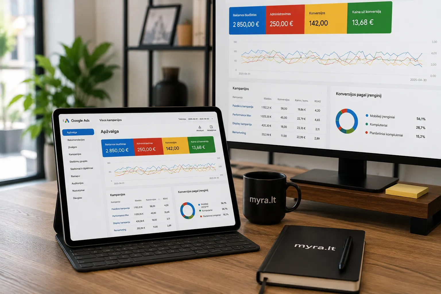 Google Ads administravimo kaina