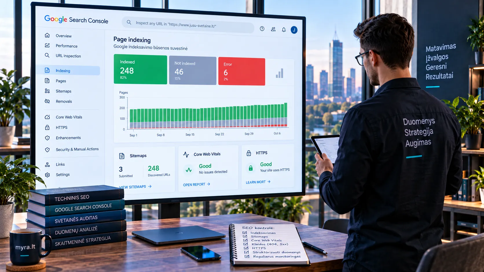 Google Search Console techninio SEO analizė