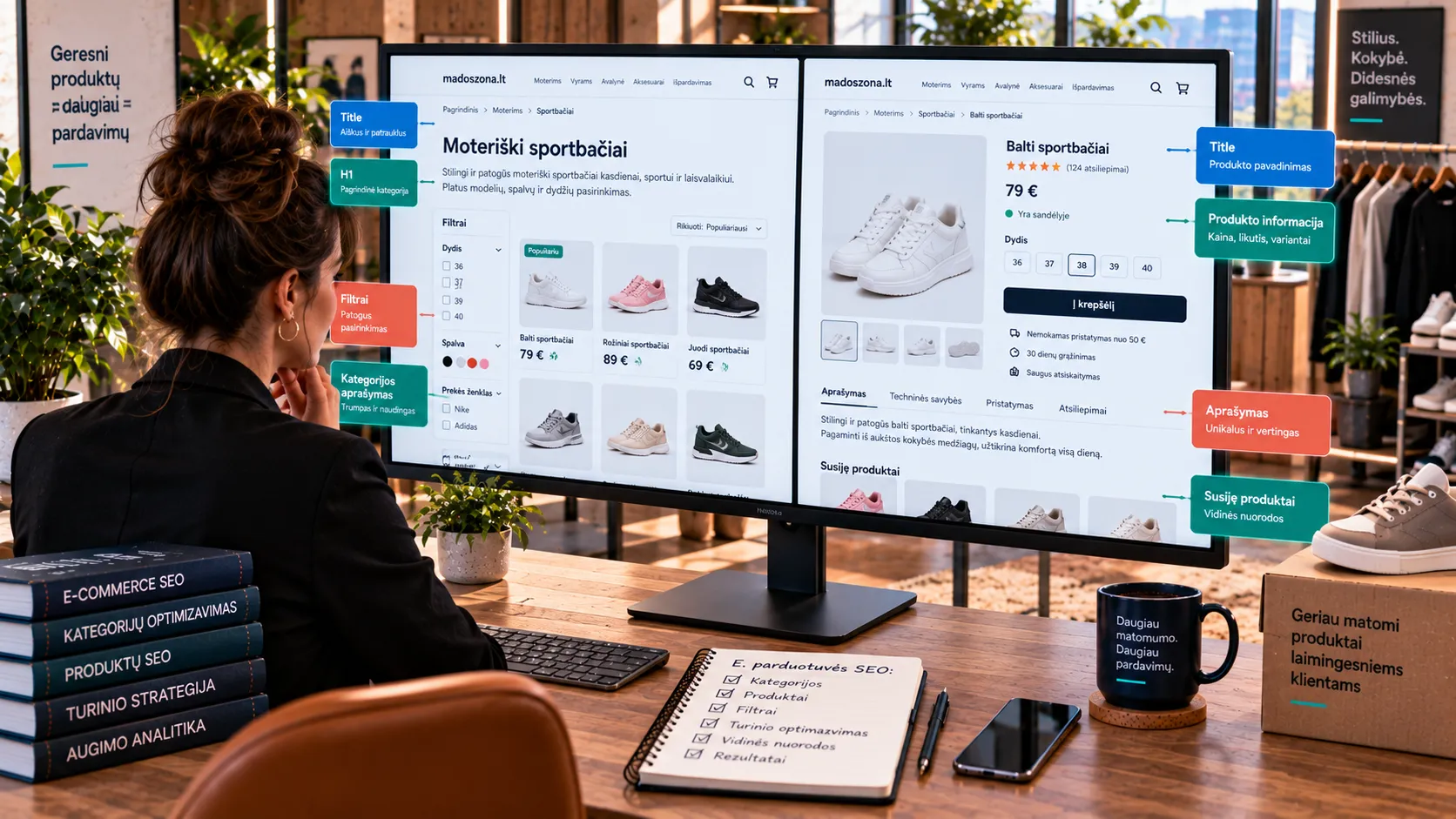 Kategorijų ir produktų SEO elektroninei parduotuvei