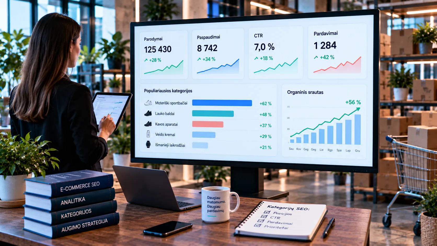 Elektroninės parduotuvės kategorijų SEO rezultatų analizė