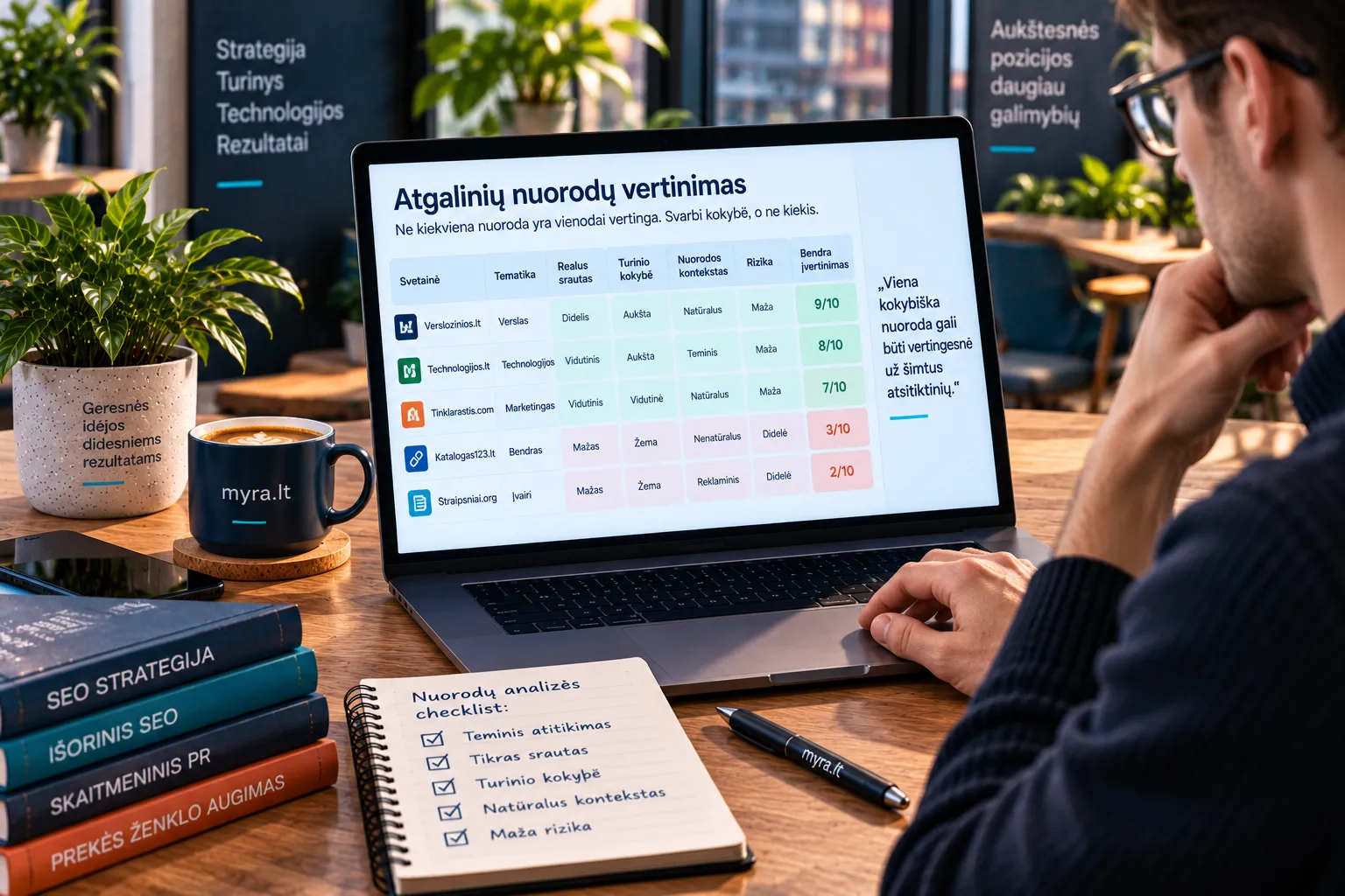 Kokybiškos atgalinės nuorodos vertinimas SEO