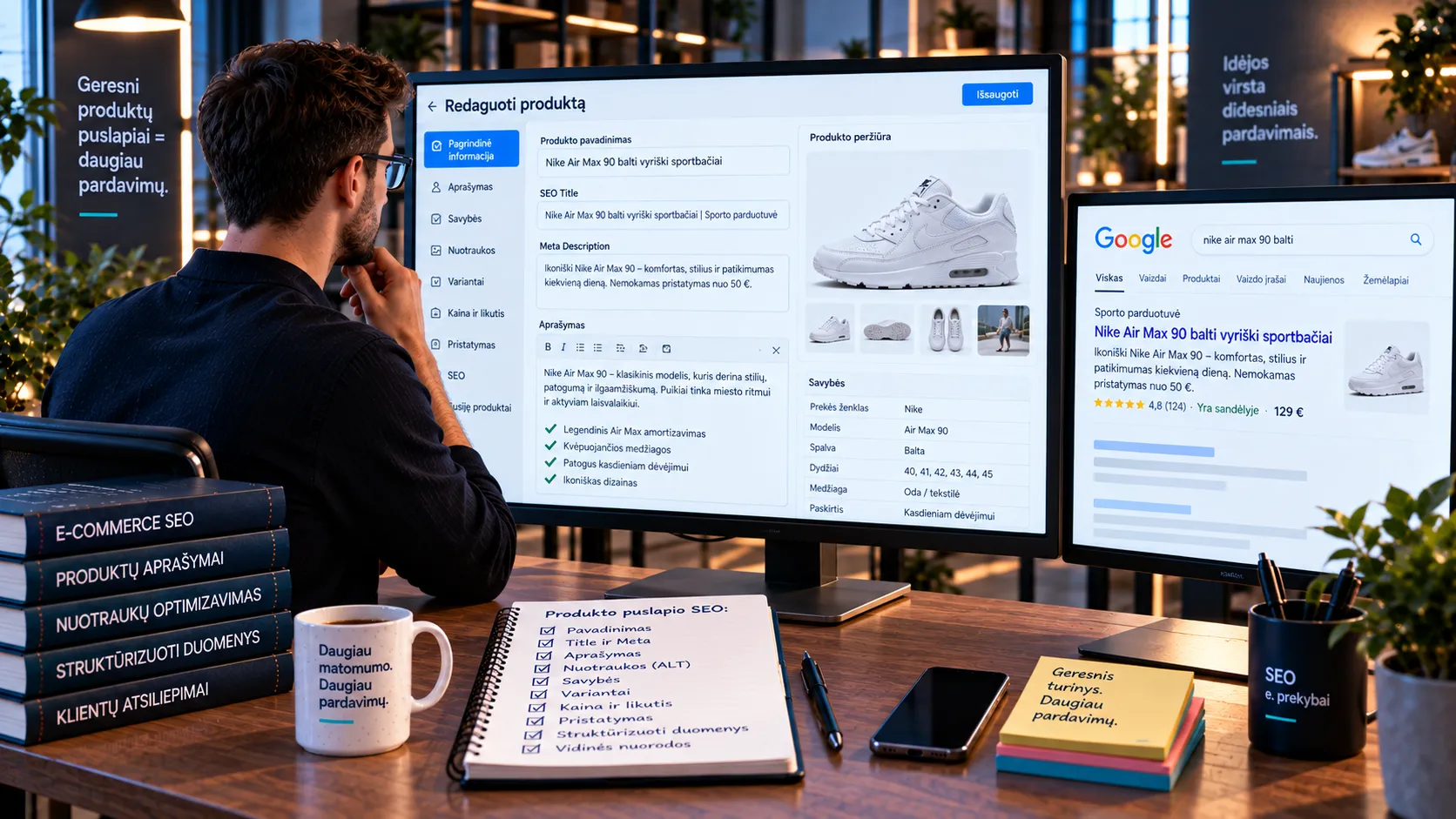 Produkto aprašymo ir SEO Title optimizavimas