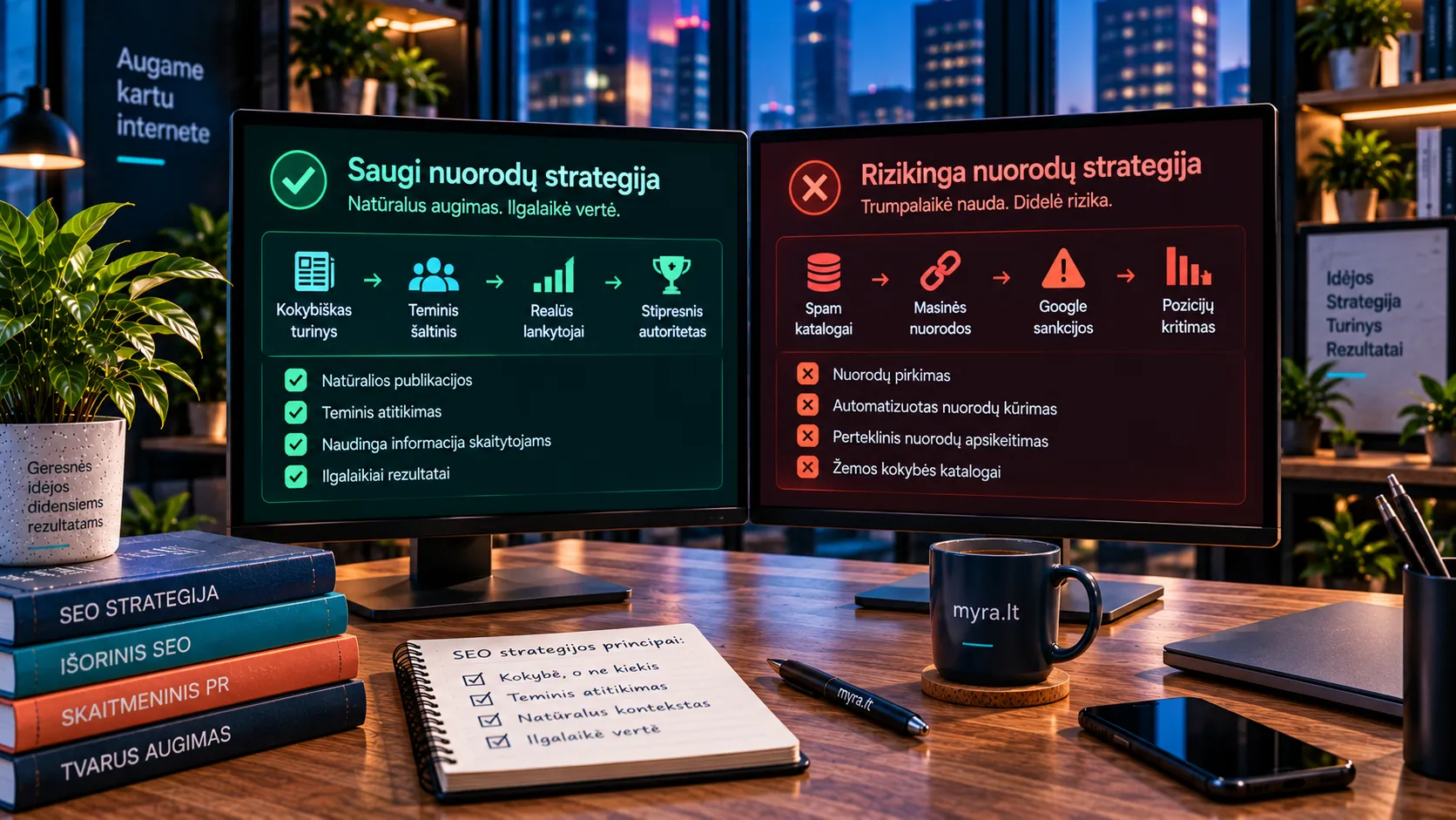 Saugi ir rizikinga atgalinių nuorodų strategija