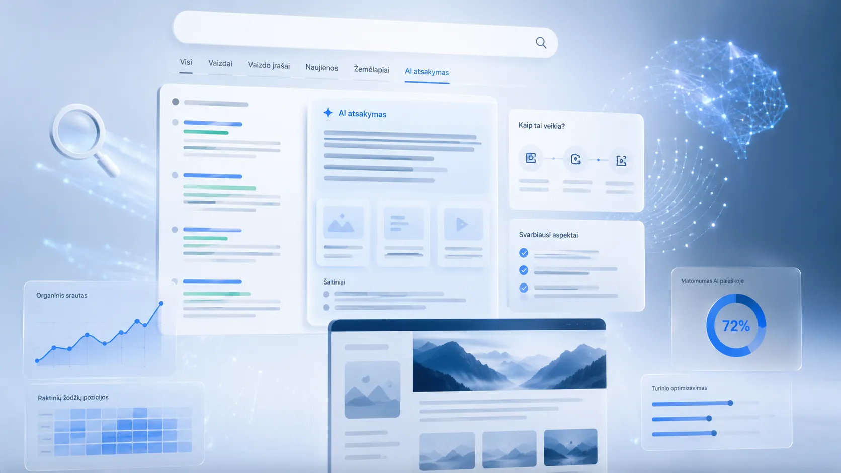 SEO ir AI paieškos optimizavimas 2026 metais