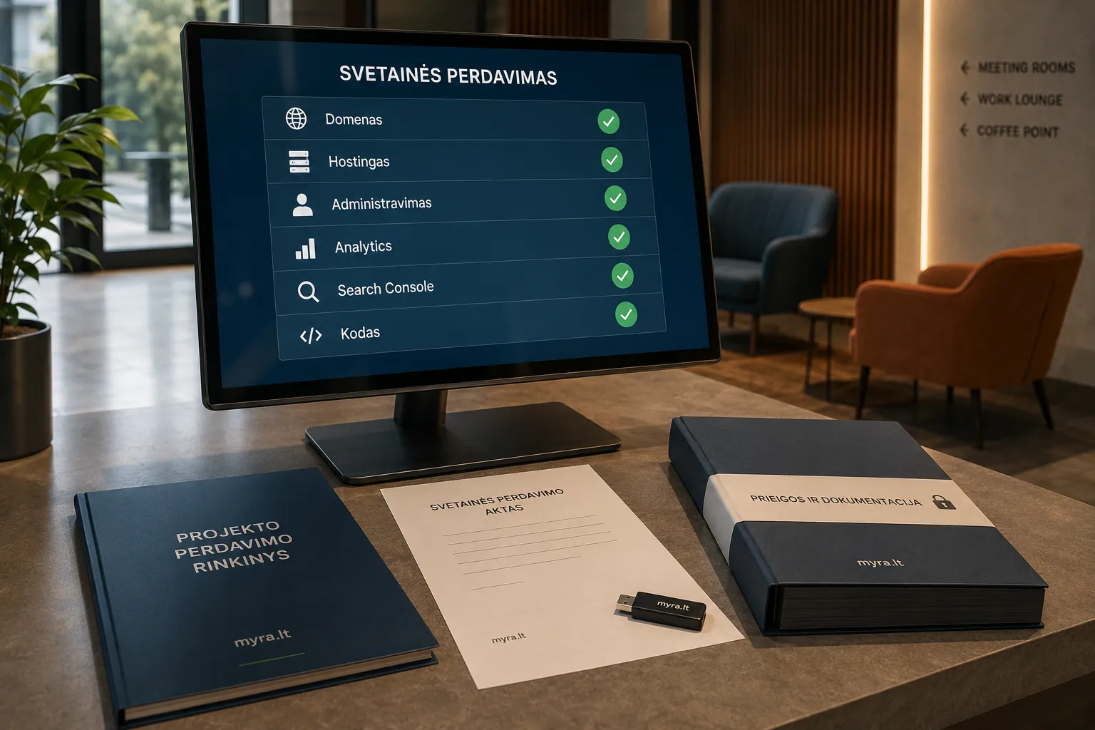 Svetainės domeno hostingo ir administratoriaus prieigos