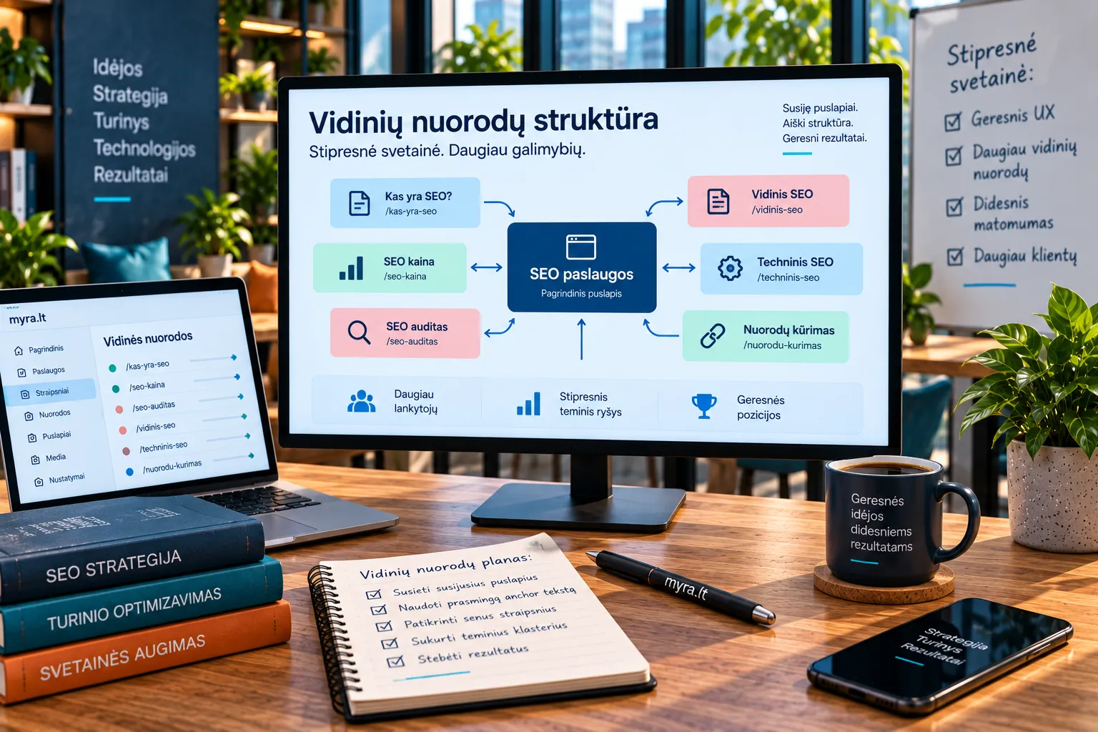 Vidinių nuorodų struktūra ir on-page SEO