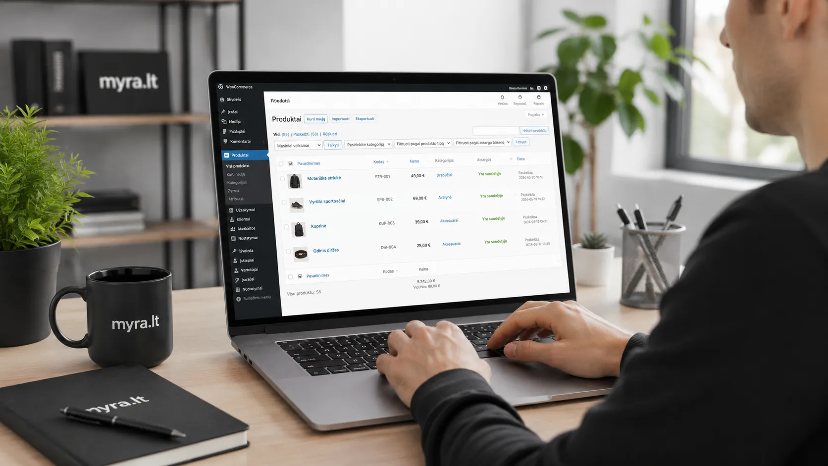 WooCommerce parduotuvės kūrimo kaina Lietuvoje 2026 metais