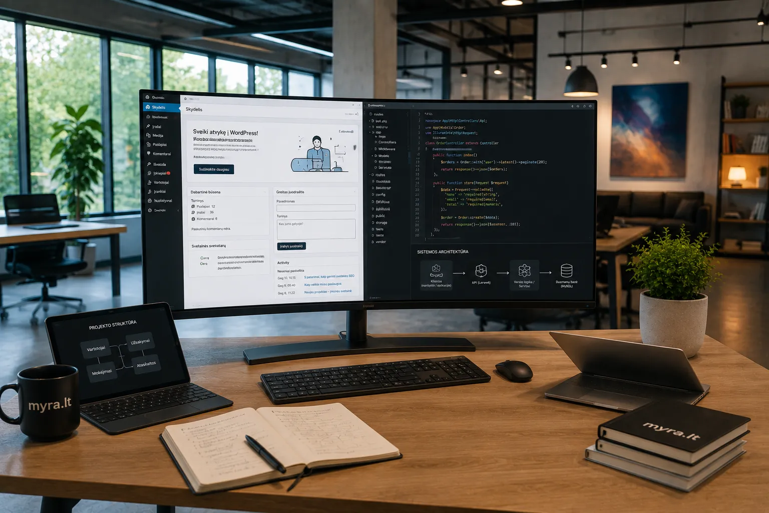 WordPress ar individualiai programuota svetainė verslui
