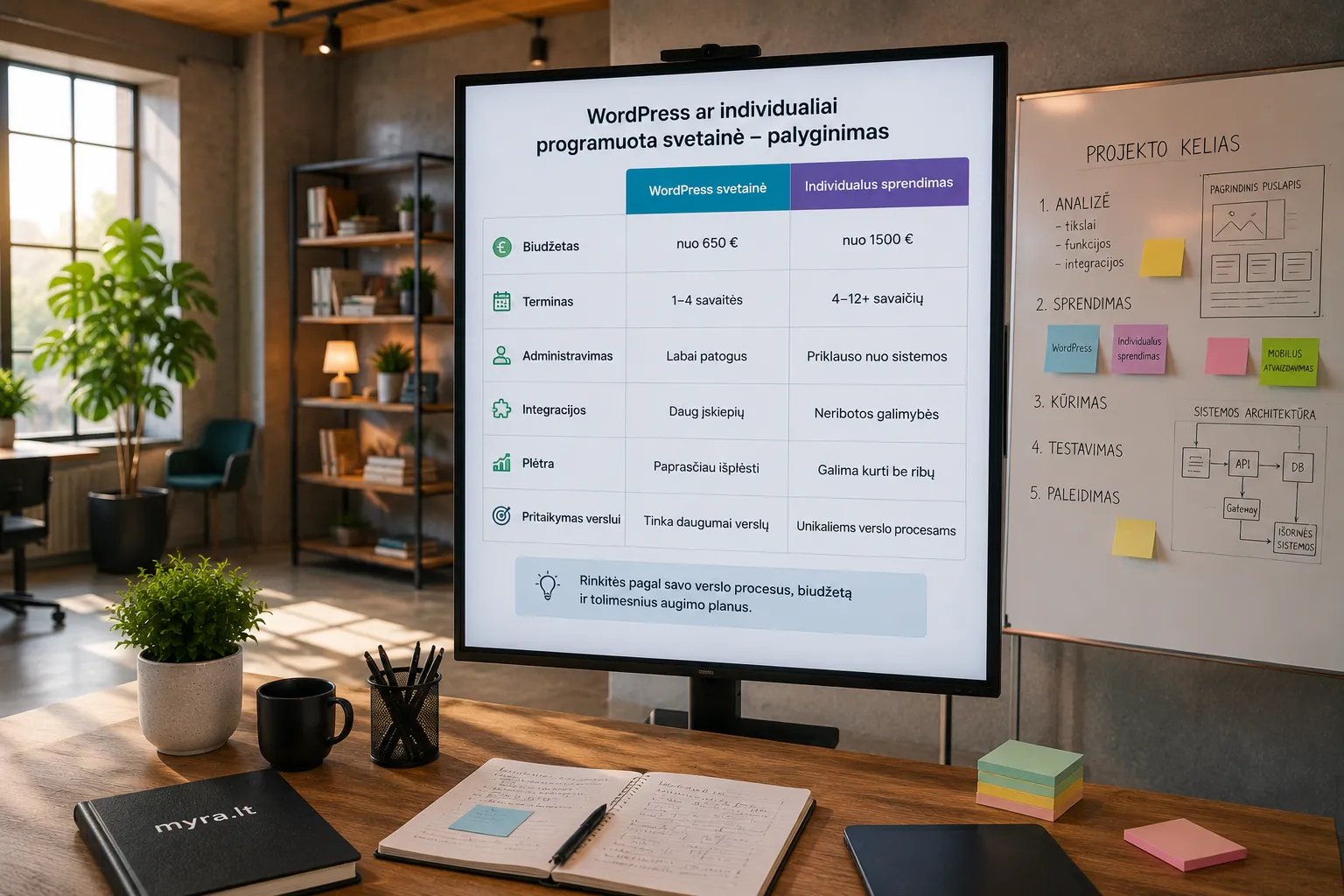WordPress ir individualaus programavimo kaina