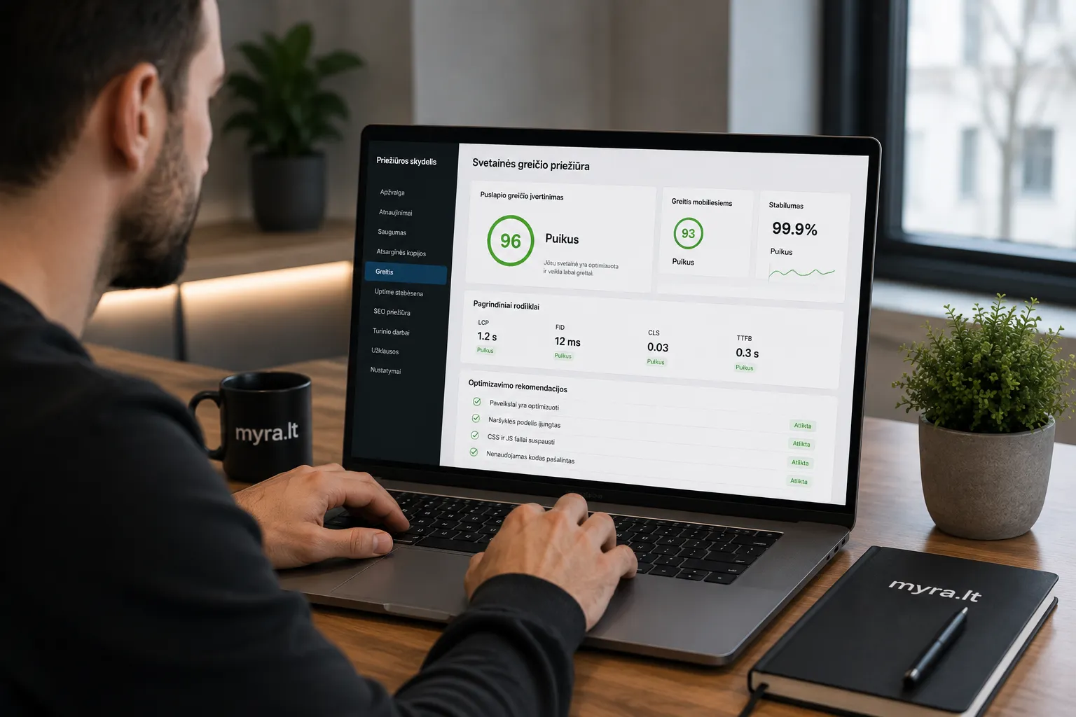 WordPress svetainės atnaujinimai ir techninė priežiūra