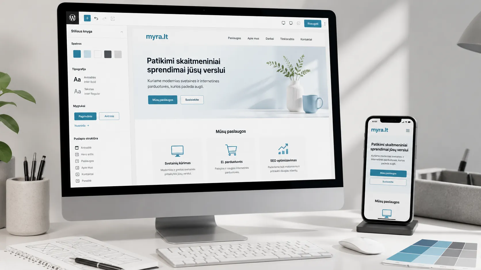 WordPress dizaino kūrimas